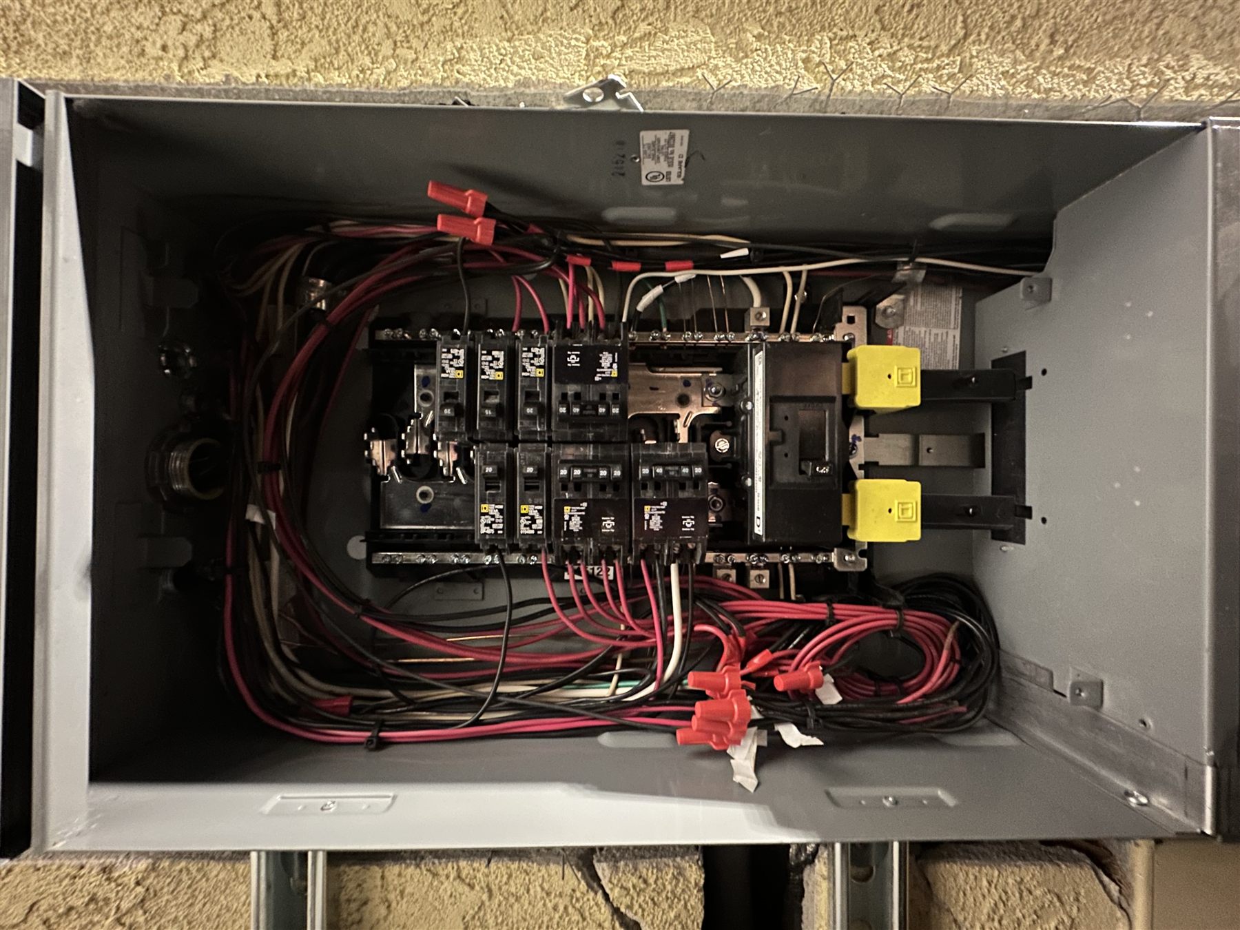 Close view of Allegiant electrical panel work