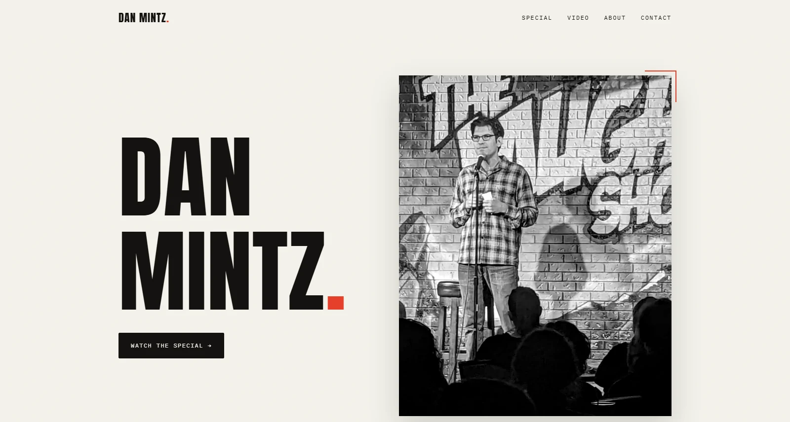 Desktop view of the approved Dan Mintz website preview
