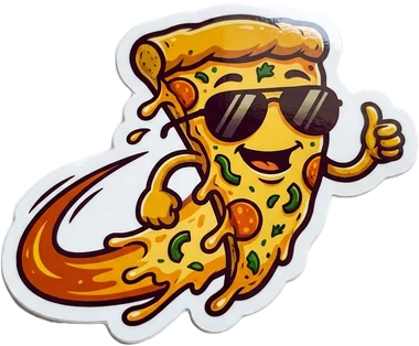 The Slice — a cool pizza slice sticker